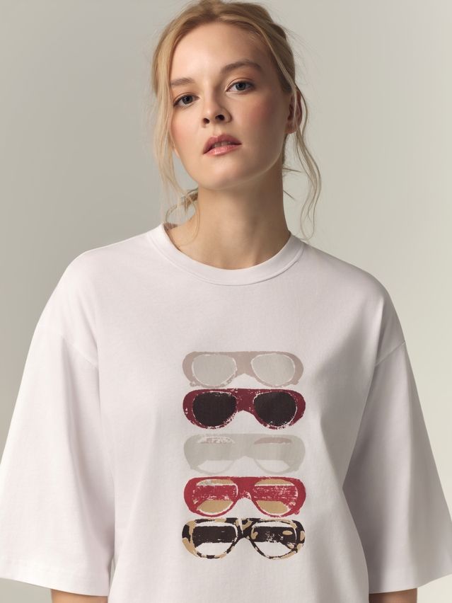 Джемпер женский C LD 3449, р.170-84, white-glasses - 4