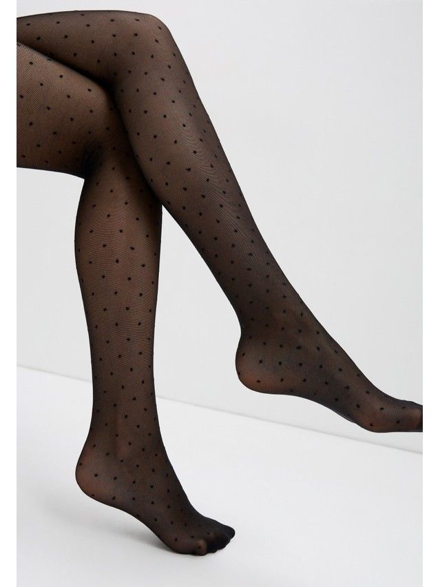 Колготки женские CE FANTASY DOTS SLIM, р.2, nero - 4