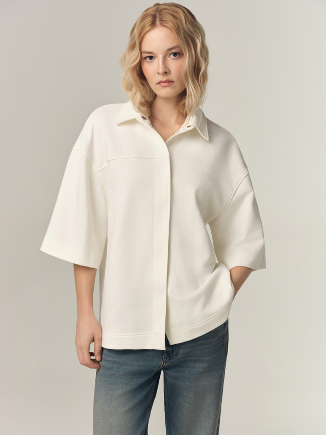 Рубашка жен. C LRU 3371, р.170-84-90, ecru - 4