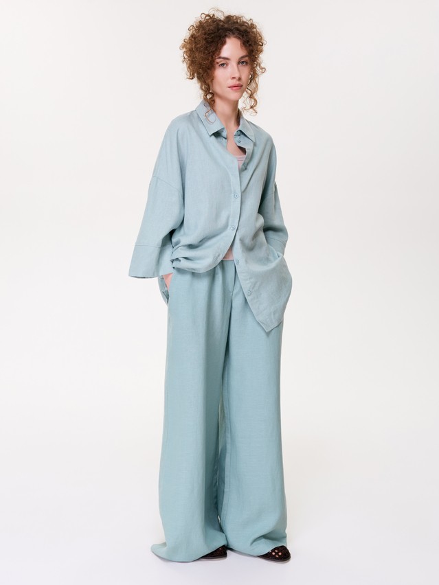 Рубашка жен. C LRU 3482, р.170-84-90, blue - 3