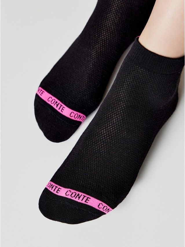 Носки женские хлопковые CE ACTIVE (короткие, махр. стопа) 16С-92СП, р.23, 573 черный - 2