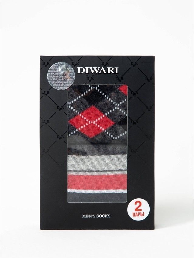 Носки мужские DIWARI (2 пары) 17С-68СП, р. 44-45, 719 темно-серый - 1