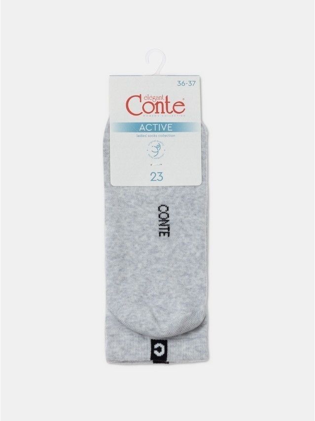 Носки женские хлопковые CE ACTIVE (короткие, махр. стопа) 16С-92СП, р.23, 571 светло-серый - 8