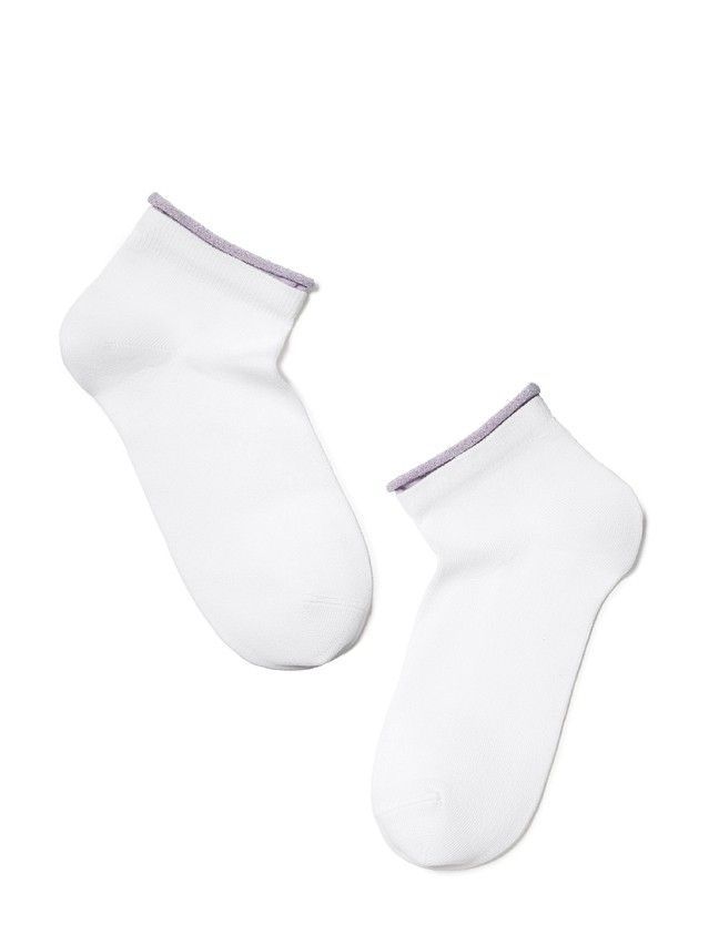 Носки хлопковые женские ACTIVE (декор. резинка) 12С-32СП, р. 36-37, 035 белый-сиреневый - 2