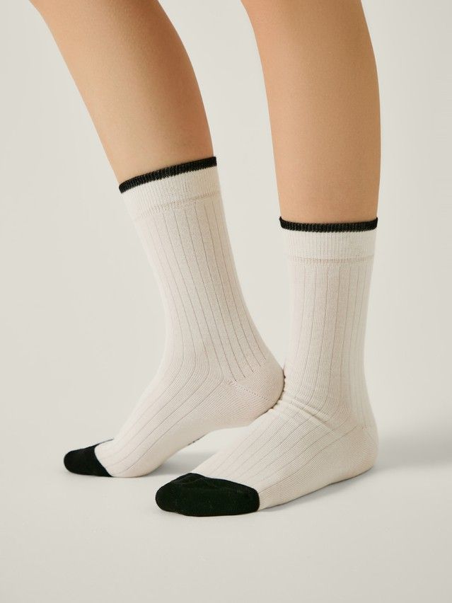 Носки женские хлопковые CE CLASSIC 25С-32СП, р.23-25, 785 молочный-черный - 2