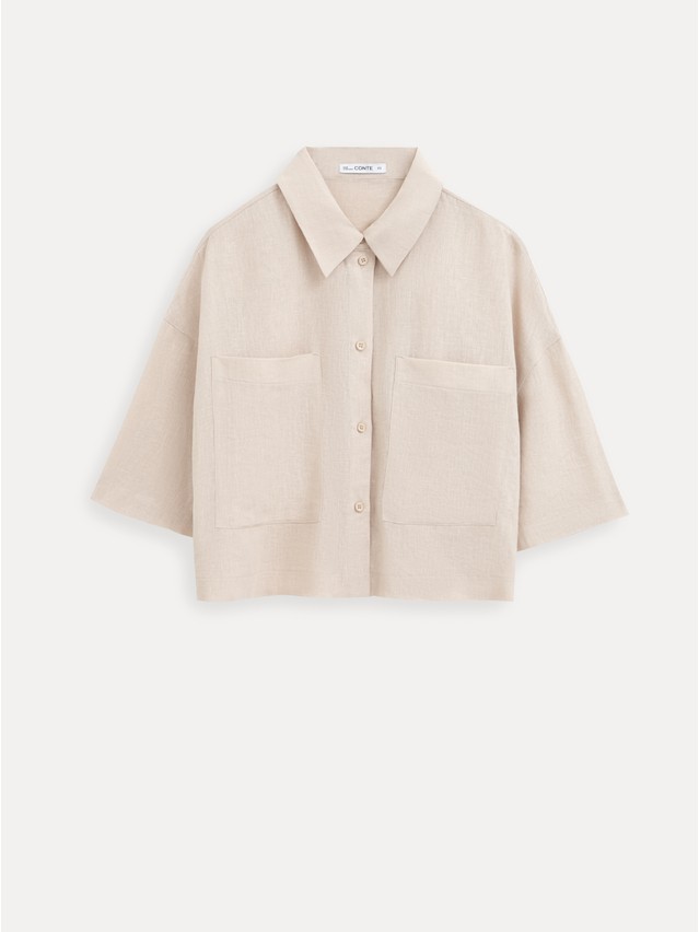 Рубашка жен. C LRU 3585, р.170-84-90, beige - 5