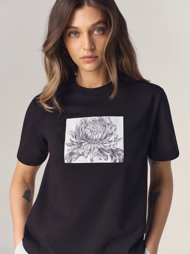 Джемпер женский C LD 3470, р.170-84, black-chrysanthemum - 4