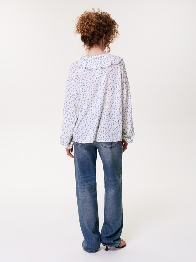 Блузка жен. C LBL 3477, р.170-84-90, white-flowers - 2