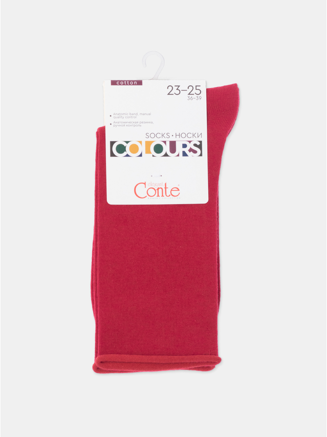 Носки жен. хлопковые CE COLOURS 19С-101/1СП, р.23-25, 000 вишневый - 5
