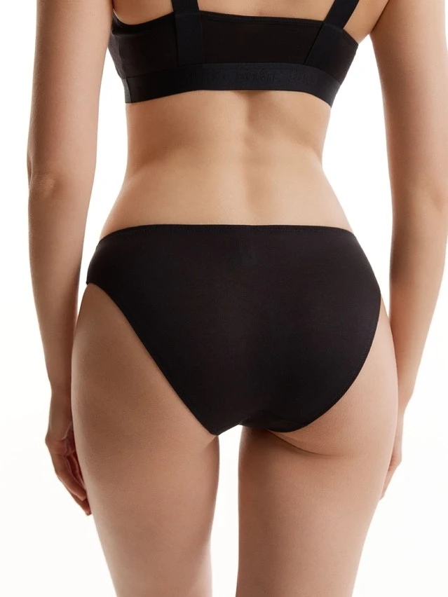 Трусы жен. C DOUBLE LINES LB 3581, р.90, black - 2