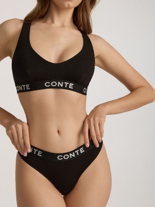 Трусы женские CE COMFY LINE LB 2993, р.90, black-silver - 1
