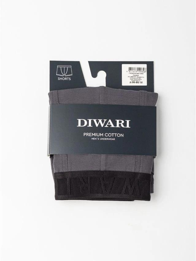 Трусы мужские DW PREMIUM MSH 3600 (бандероль),р.78,82, graphite-black rib - 6