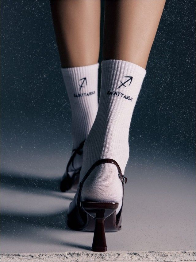 Носки женские хлопковые C FANTASY (с вышивкой) 24С-77СП, р.23-25, 664 черный - 1