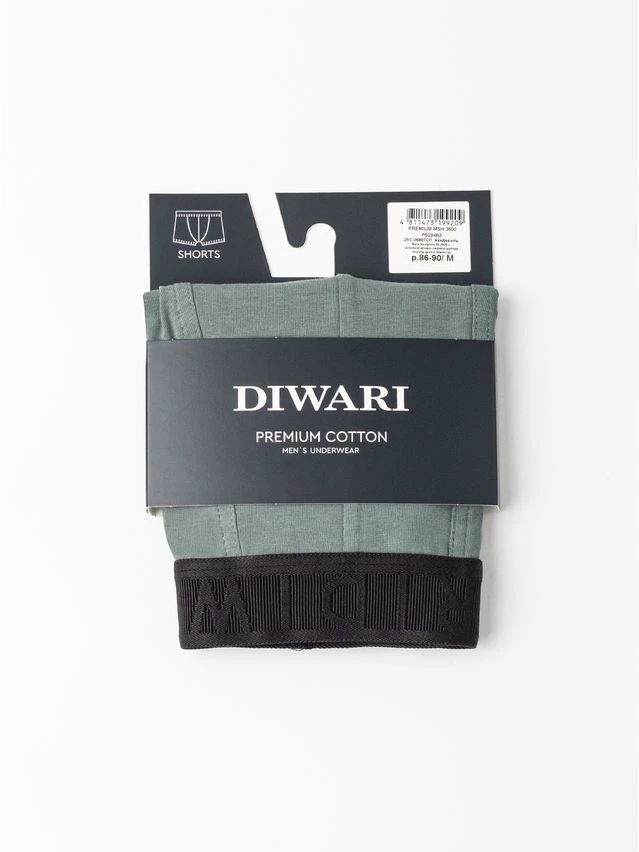Трусы мужские DW PREMIUM MSH 3600 (бандероль),р.78,82, stormy green-black rib - 5