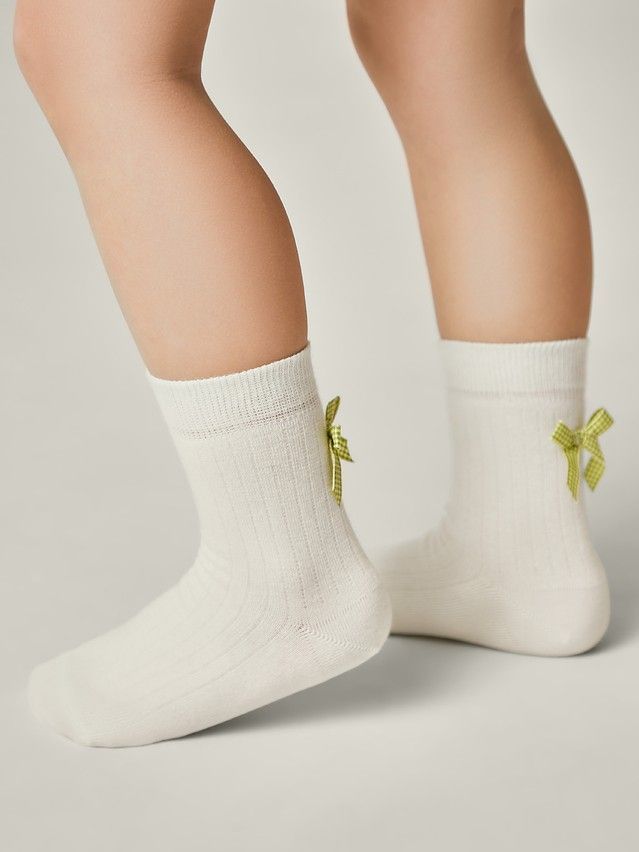 Носки детские CK TIP-TOP (декор, бантики) 24С-179/1СП, р.16, 109 молочный - 2