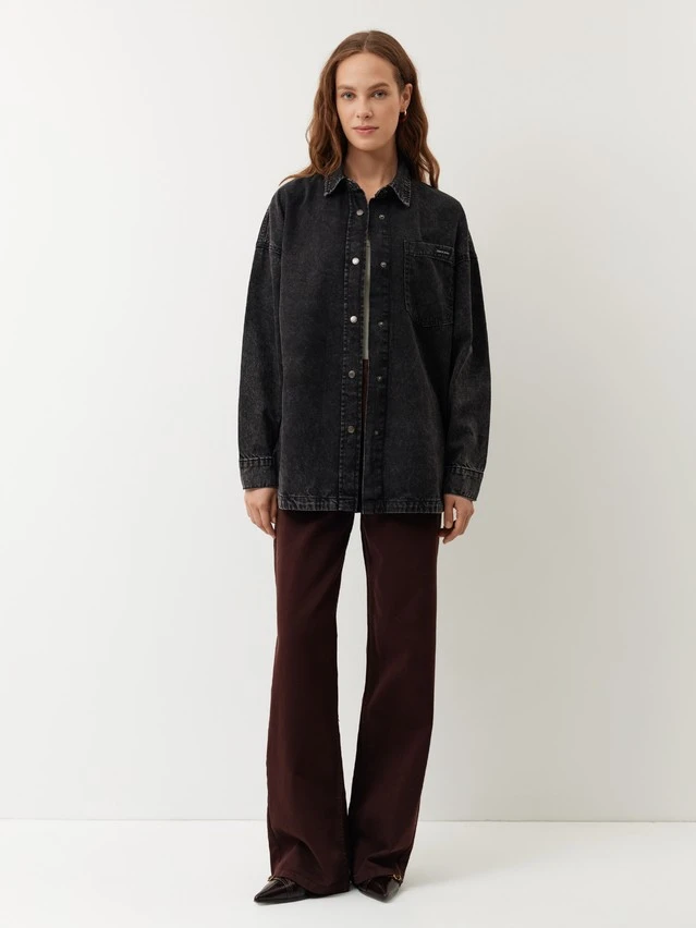 Ветровка джинсовая жен. C CON-984, р.170-84-90, washed black - 4
