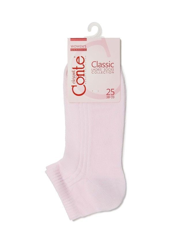 Носки хлопковые женские CLASSIC (короткие) 7С-34СП, р. 36-37, светло-розовый, рис. 016 - 3