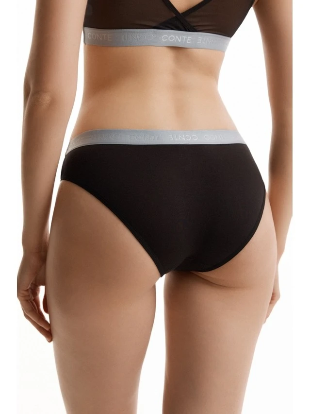 Трусы жен. C DOUBLE LINES LB 3550, р.90, black-blue - 2