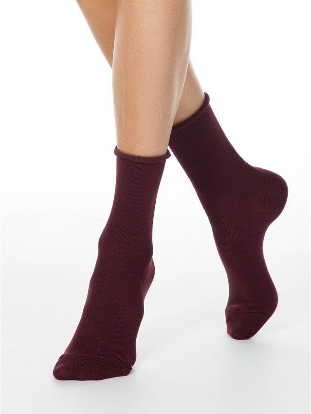 Носки женские хлопковые COMFORT (без резинки) 19С-101СП, р. 36-37, 000 темно-бордовый - 1