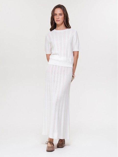 Джемпер прямого силуэта из пряжи с хлопком и модалом LDK2561 - купить в интернет-магазине Conte