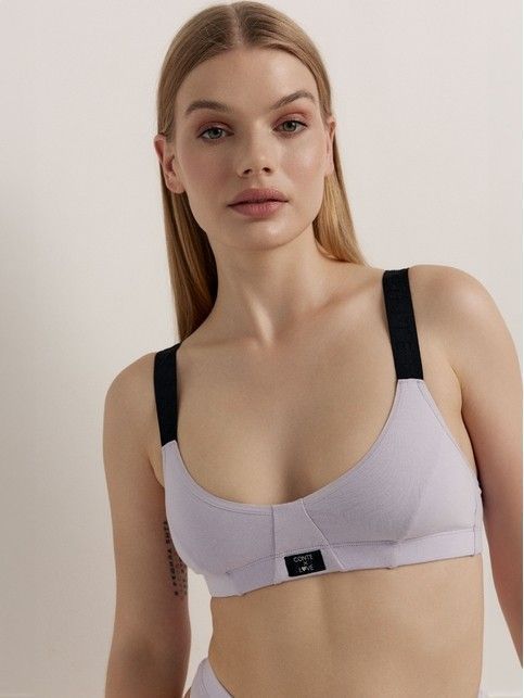 Образ с бюстье из хлопка и джинсами wide leg 