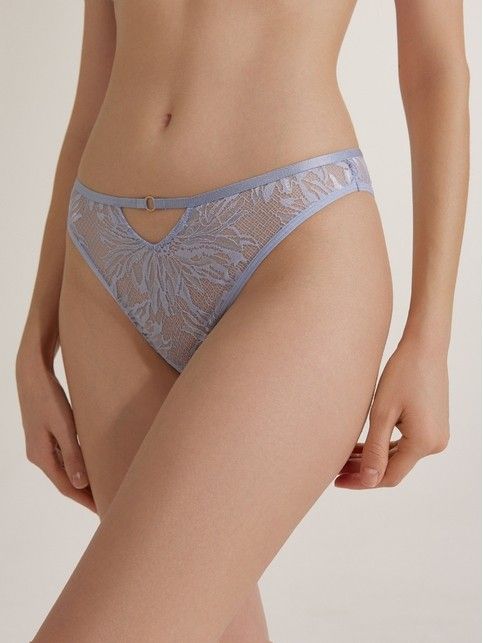 Трусы «бразилиана» из цветочного кружева с фигурным вырезом MYSTERY GARDEN LBR 3116