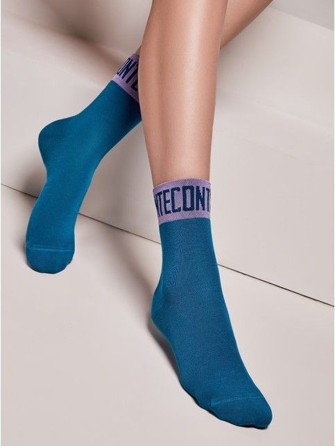 Удлиненные графитовые носки из вискозы «Conte»