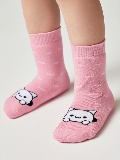 Махровые носки SOF-TIKI с рисунком «кот»