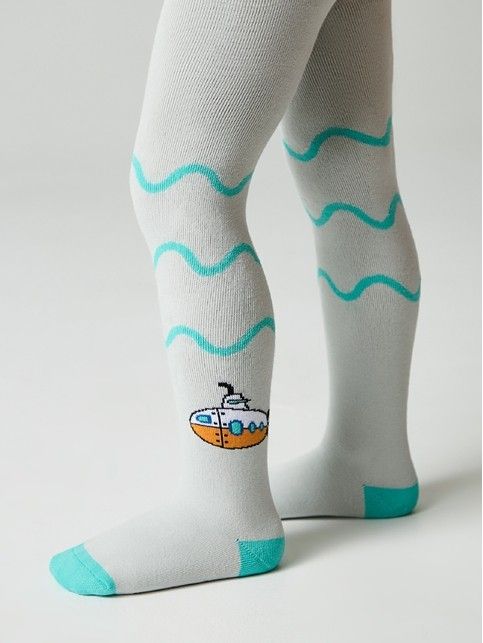 Колготки SOF-TIKI (махровые внутри) с рисунком "волны"