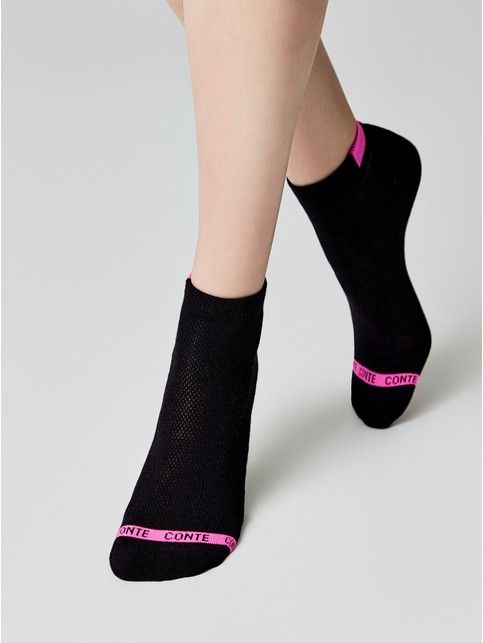 Короткие носки из хлопка с рисунком "сетка" и махровой стопой