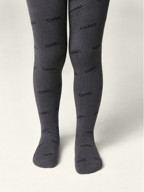 Колготки SOF-TIKI (махровые внутри) с надписью "chic"