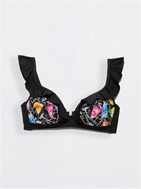 Лиф женский с уплотненными чашками MOJITO черный