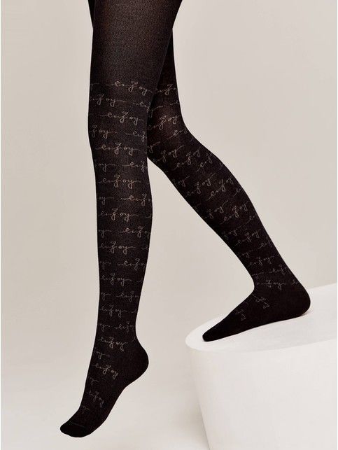 Колготки из хлопка с надписями «Enjoy»