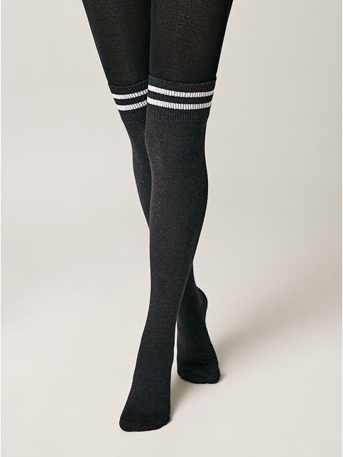 Хлопковые колготки с имитацией гольфинов