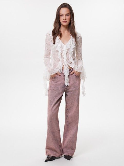 Блуза из кружева с рюшами LBL 3741 - купить в интернет-магазине Conte