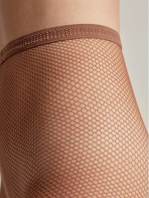 Колготки женские в сетку RETTE MEDIUM Lycra® бронзового цвета