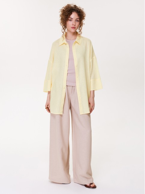 Льняная рубашка с вискозой LRU 3482 - купить в интернет-магазине Conte