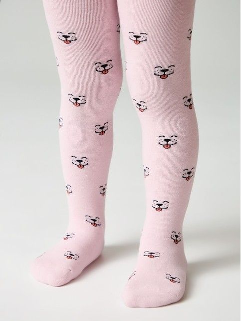 Колготки SOF-TIKI (махровые внутри) с рисунком "собачки"