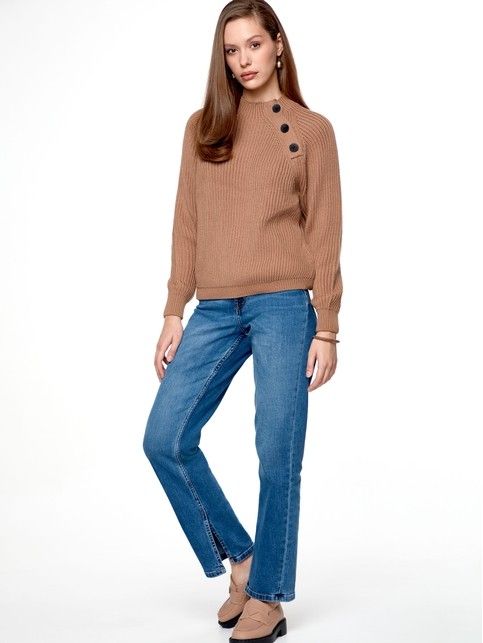 Джемпер с планкой на пуговицах LDK 219