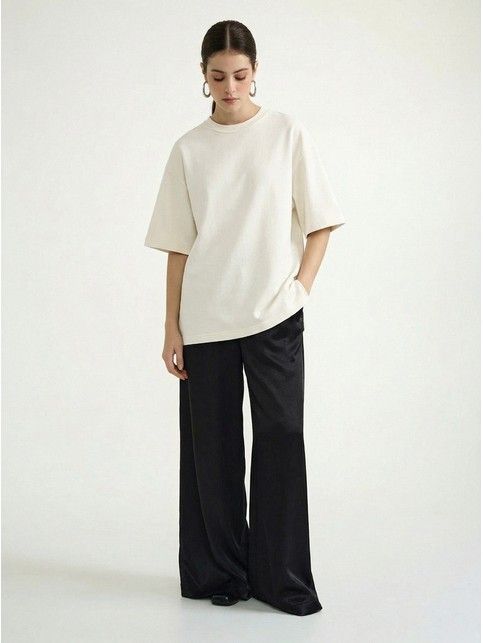 Футболка из футера с разрезами по бокам LD 3081 - купить в интернет-магазине Conte