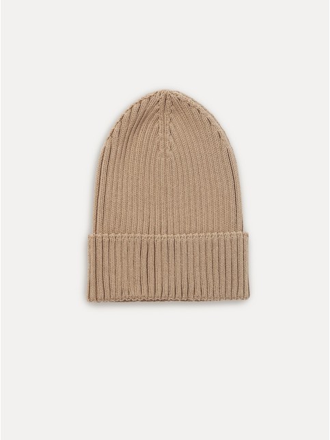 Шапка с отворотом из пряжи с хлопком 24с-34сп