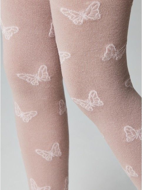 Хлопковые колготки TIP-TOP с рисунком "бабочки"