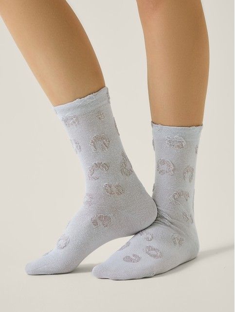 Носки из вискозы с люрексом