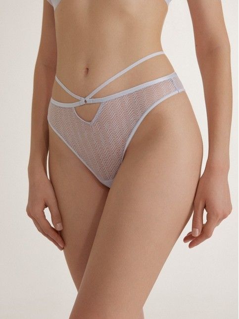 Трусы «бразилиано» из сетки с узором «зигзаг» WAVE LBR 2979