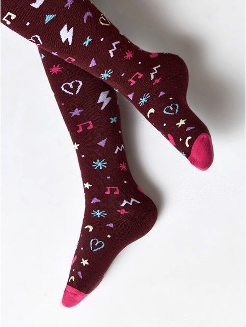 Колготки SOF-TIKI (махровые внутри) с рисунками, модель 518
