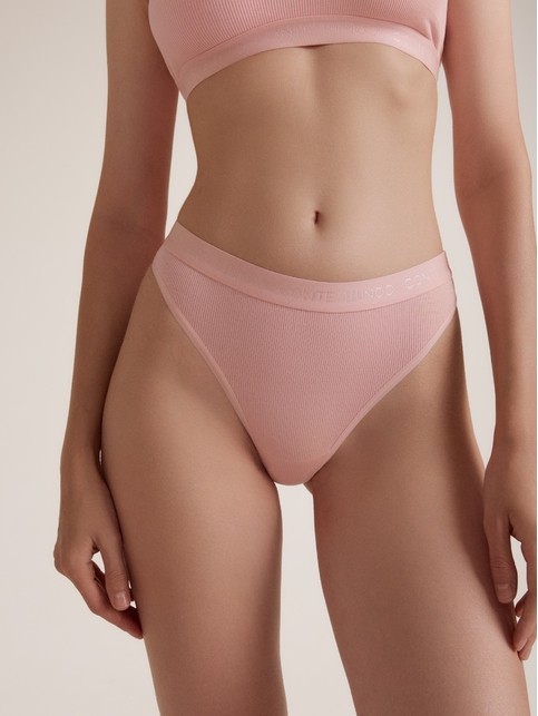 Трусы бразилиано в рубчик со средней линией талии ACTIVE SHAPE LBR 3190