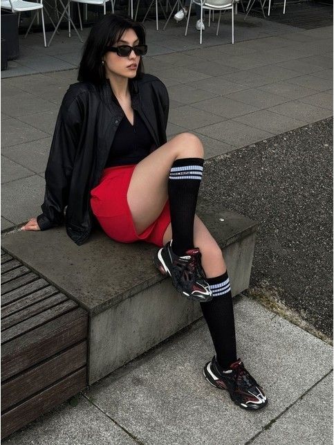 Спортивные гольфы из хлопка в рубчик