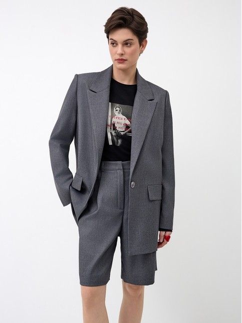 Жакет из костюмного полотна LJ 3254