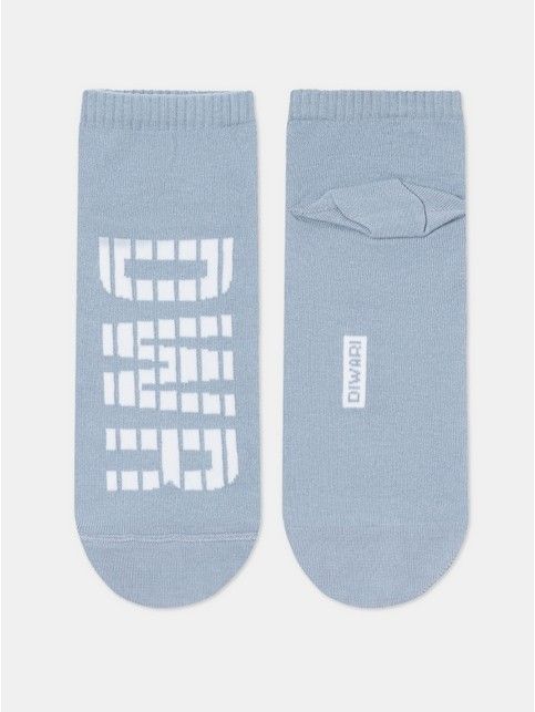 Короткие серые носки из хлопка с отсылкой к логотипу бренда