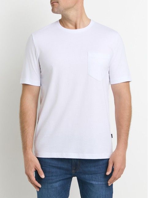 Футболка из хлопка с накладным карманом BASIC MEN MD 4027 (пакет)